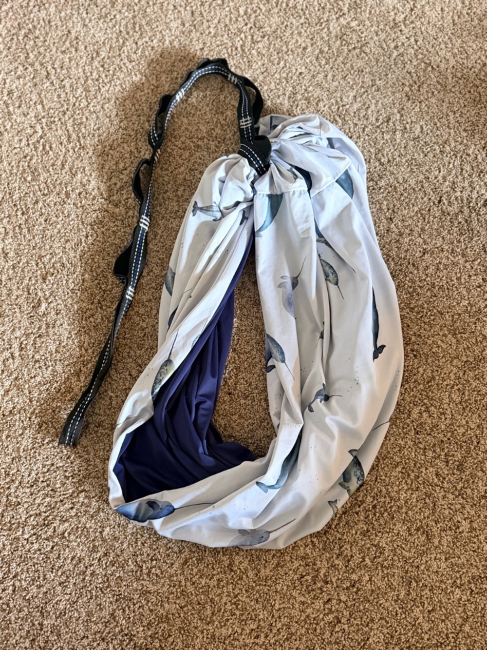Kids Whale Print Sensory Swing - Blue